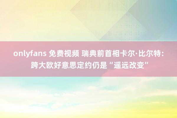 onlyfans 免费视频 瑞典前首相卡尔·比尔特: 跨大欧好意思定约仍是“遥远改变”