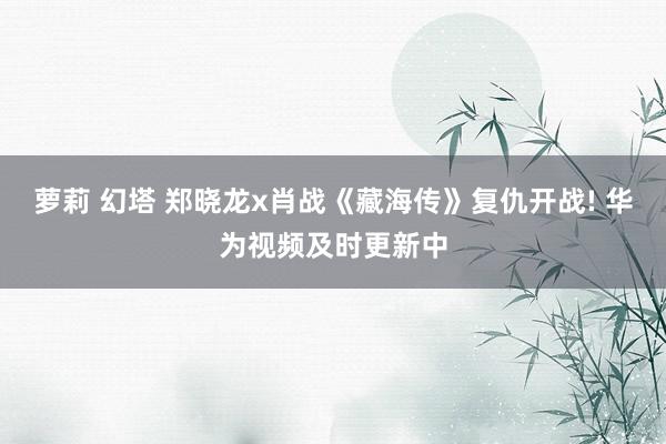 萝莉 幻塔 郑晓龙x肖战《藏海传》复仇开战! 华为视频及时更新中