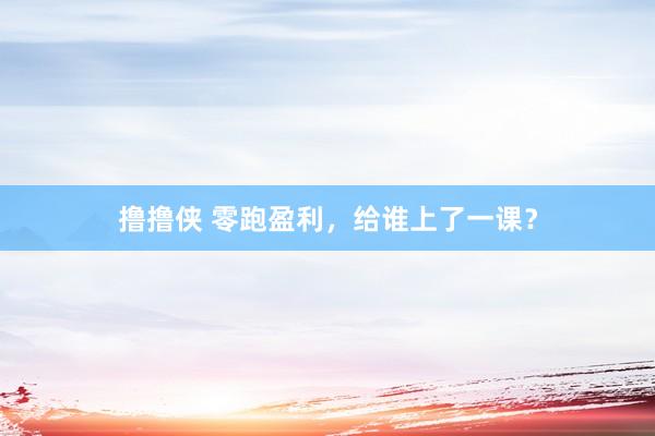 撸撸侠 零跑盈利，给谁上了一课？