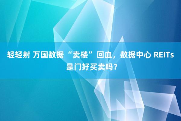 轻轻射 万国数据 “卖楼” 回血，数据中心 REITs 是门好买卖吗？